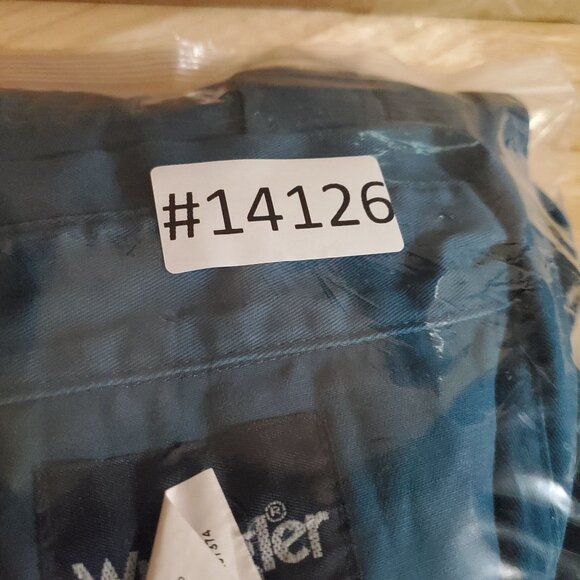 Wrangler Shirt Mens Big 4X Blue Long Sleeve Button-Up Brushpopper Pearl Snap - Picture 8 of 8